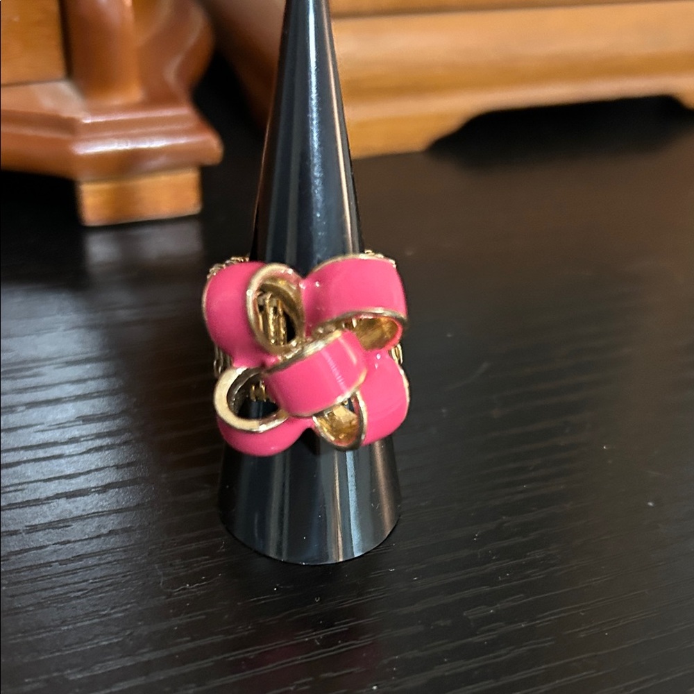 Lilly Pulitzer Pink and Gold Knot Ring